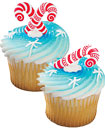 candy cane cupcake toppers